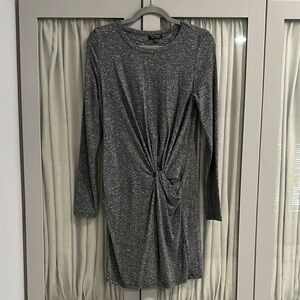 Topshop Grey Knot Dress